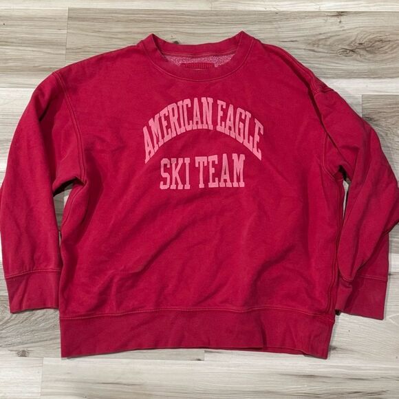 American Eagle Super Soft Ski Team Graphic Sweatshirt Women’s Medium - Picture 2 of 4